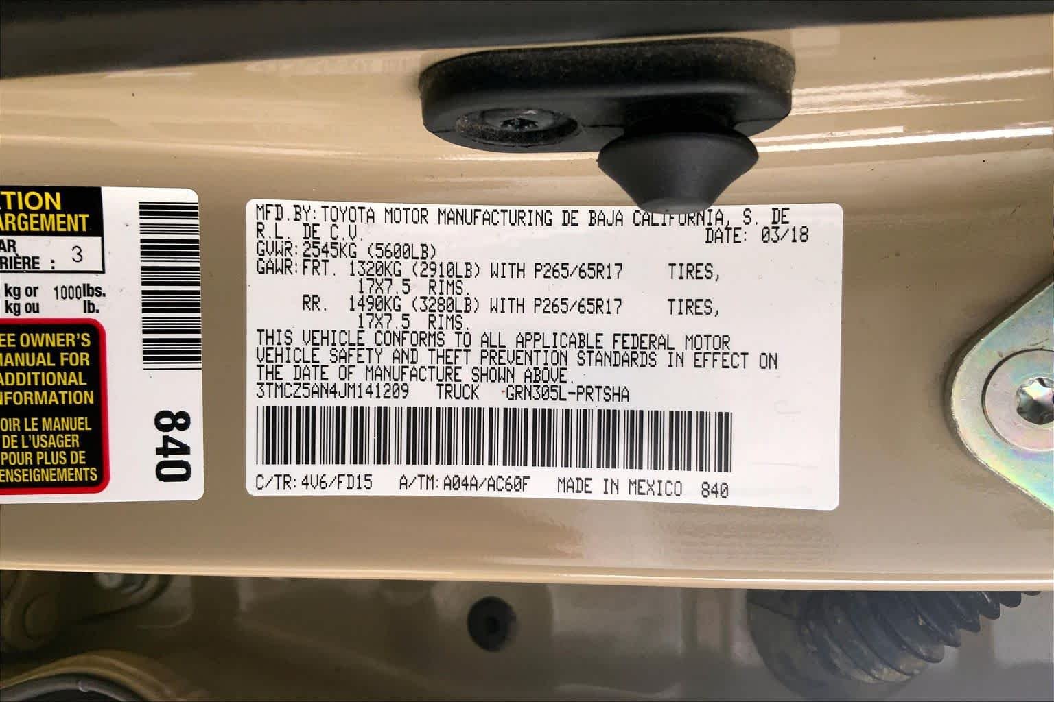 Used 2018 Quicksand Toyota TRD Sport image 31