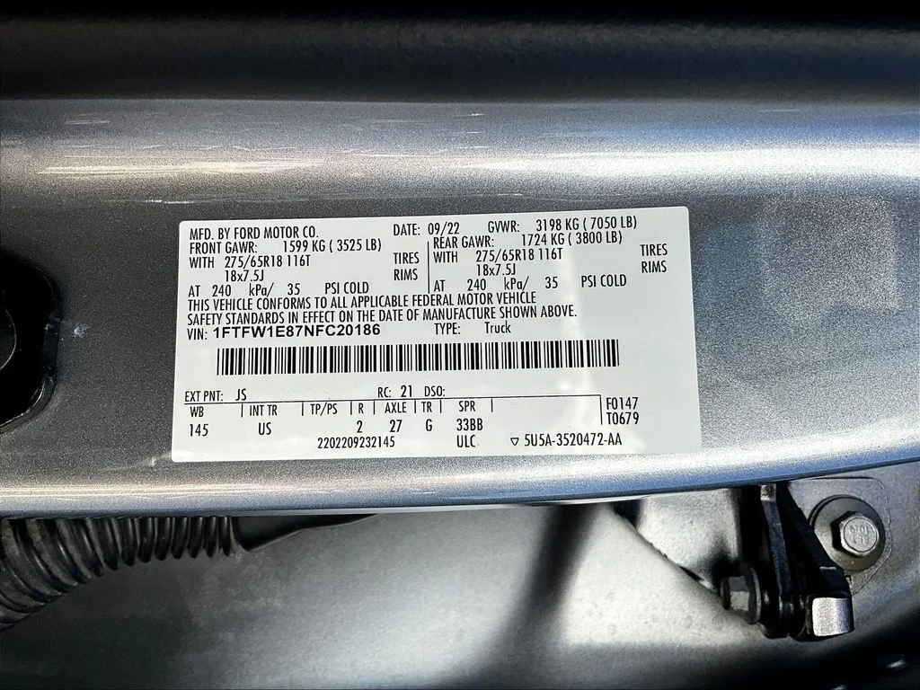 Used 2022 Silver Metallic Ford XLT image 23