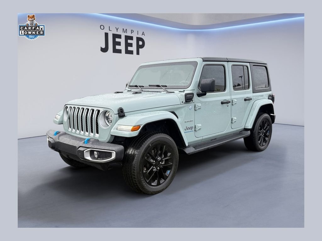Used 2023 Gray Jeep Sahara 4xe image 1
