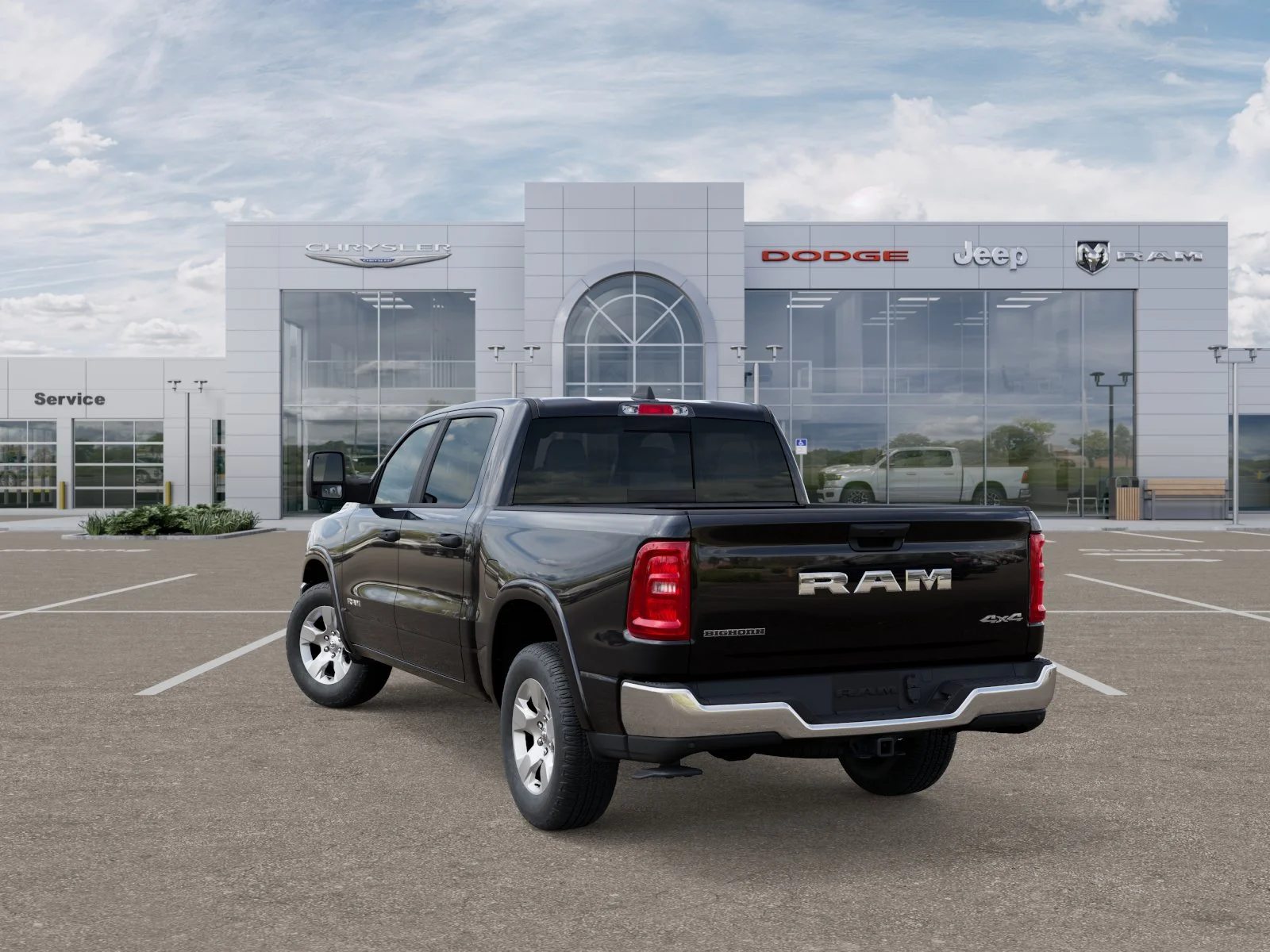 New 2025 Diamond Black Crystal Pearl-Coat Exterior Paint RAM Big Horn/Lone Star image 30