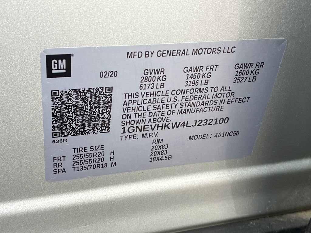 Used 2020 SILVER ICE METALLIC Chevrolet LT Leather image 60