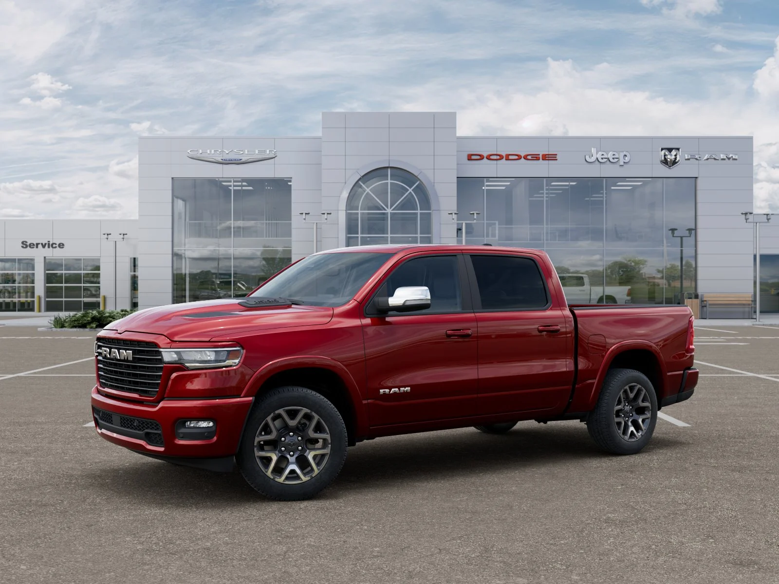 New 2026 Molten Red Pearl-Coat Exterior Paint RAM Laramie image 29
