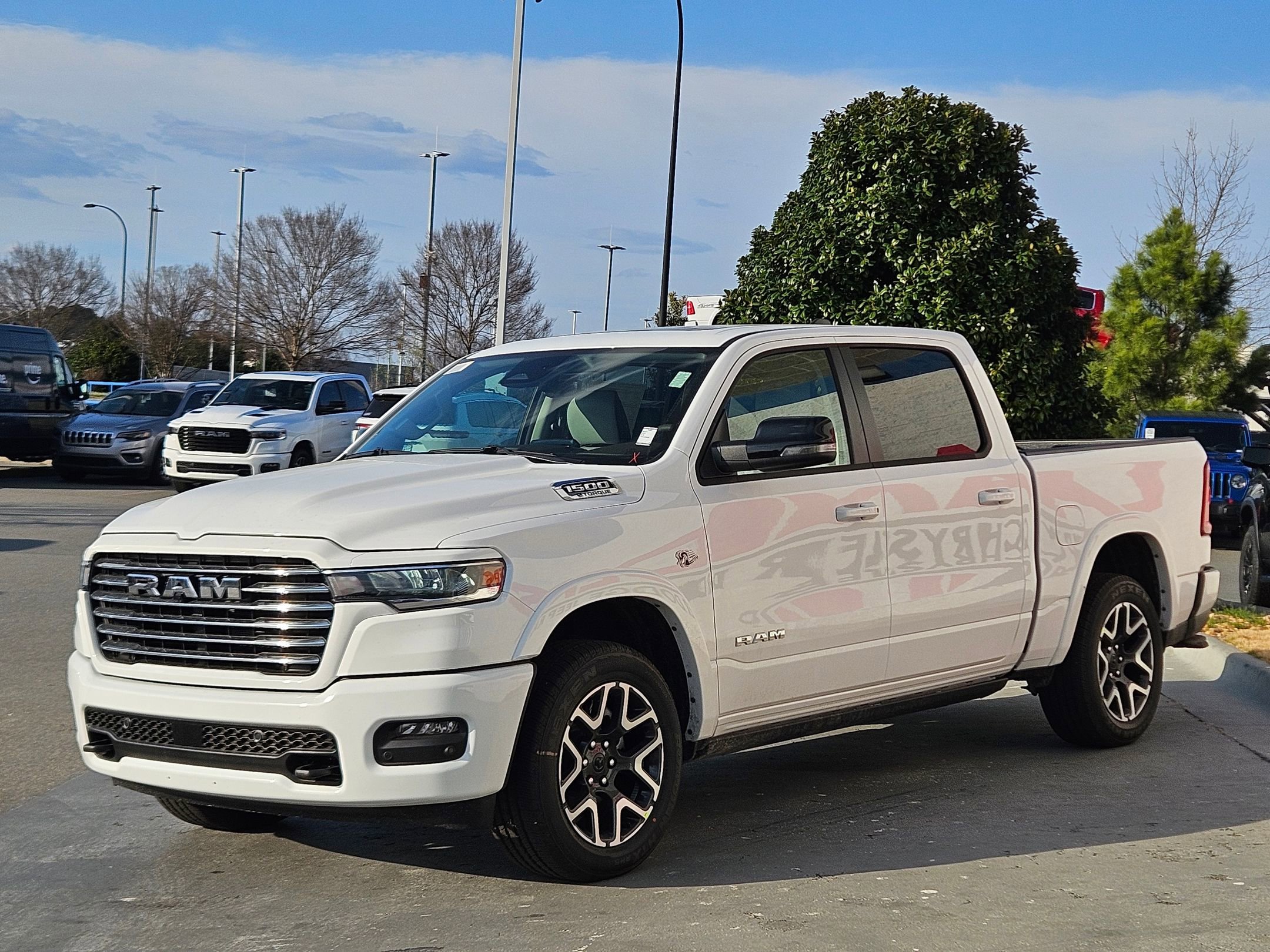 New 2026 Bright White Clear-Coat Exterior Paint RAM Laramie image 3