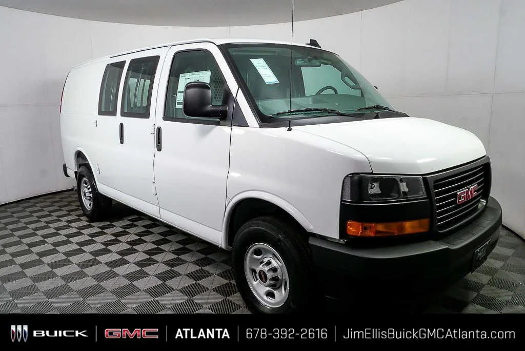 New 2025 Summit White GMC Work Van image 1