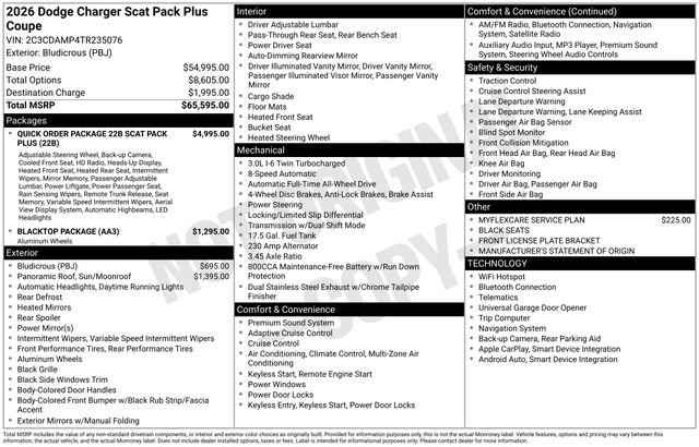 New 2026 Bludicrous Exterior Paint Dodge Scat Pack Plus image 32