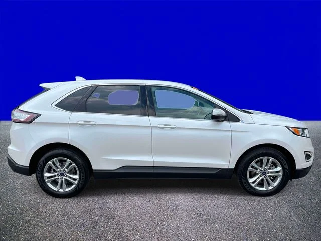 Used 2015 White Platinum Clearcoat Metallic Ford SEL image 2