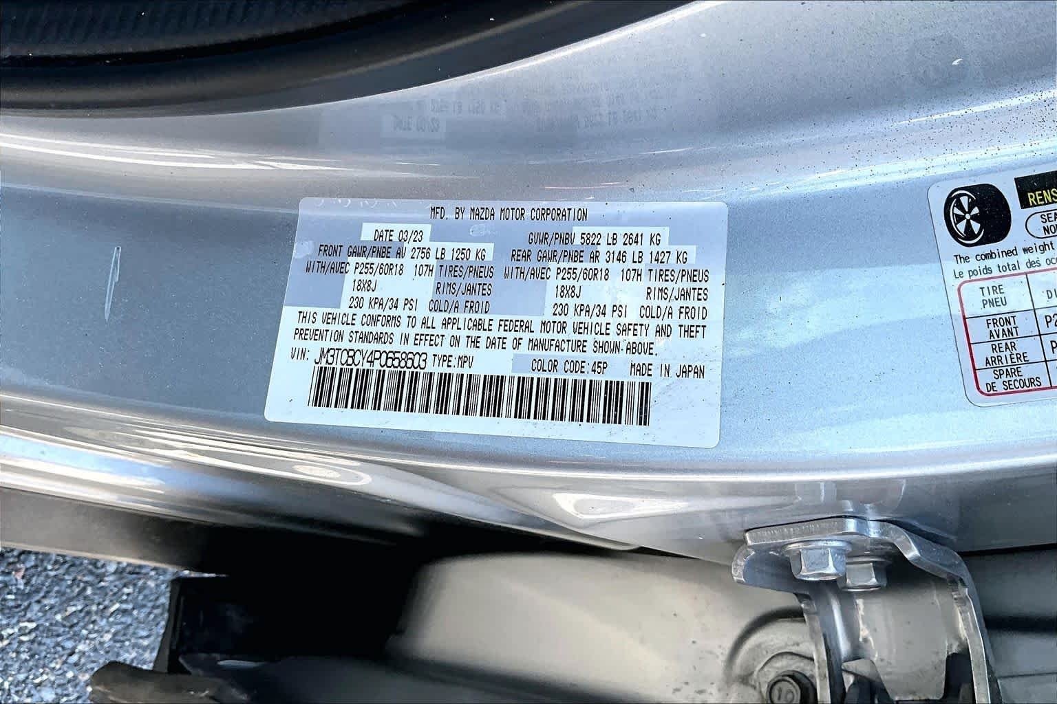 Used 2023 Sonic Silver Metallic Mazda Touring image 37