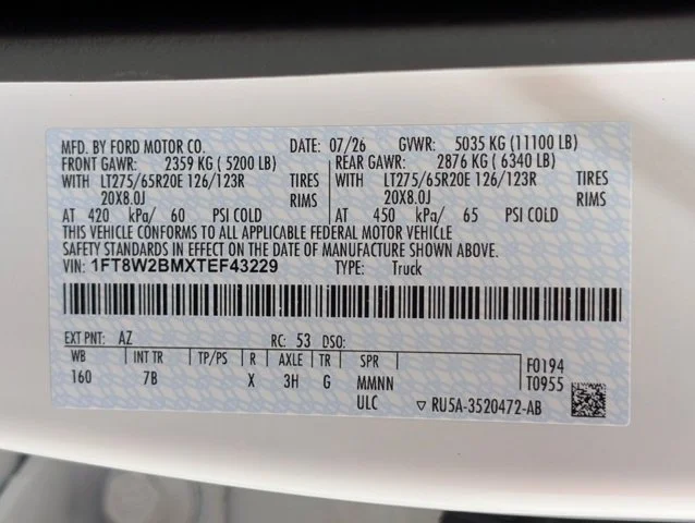 New 2026 Star White Metallic Tri-Coat Ford F-250® Platinum® image 75