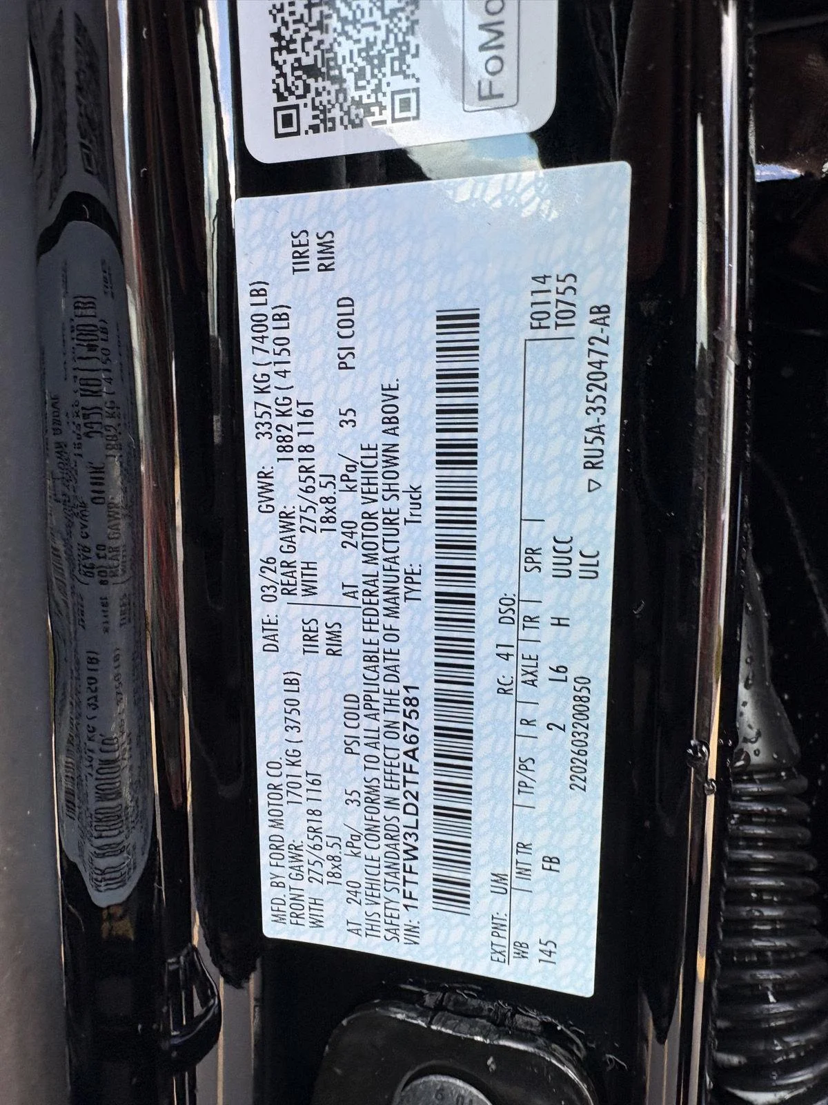 New 2026 Agate Black Metallic Ford XLT image 17