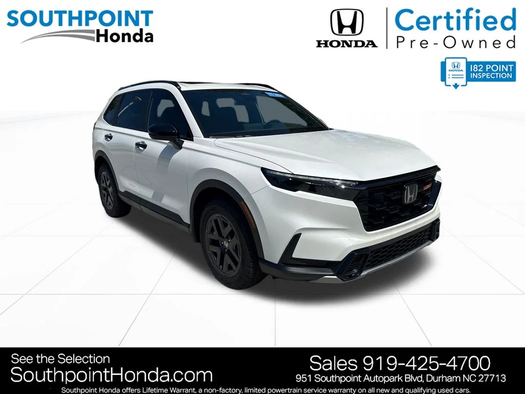 Certified Used 2026 Platinum White Pearl Honda AWD TrailSport Hybrid image 1