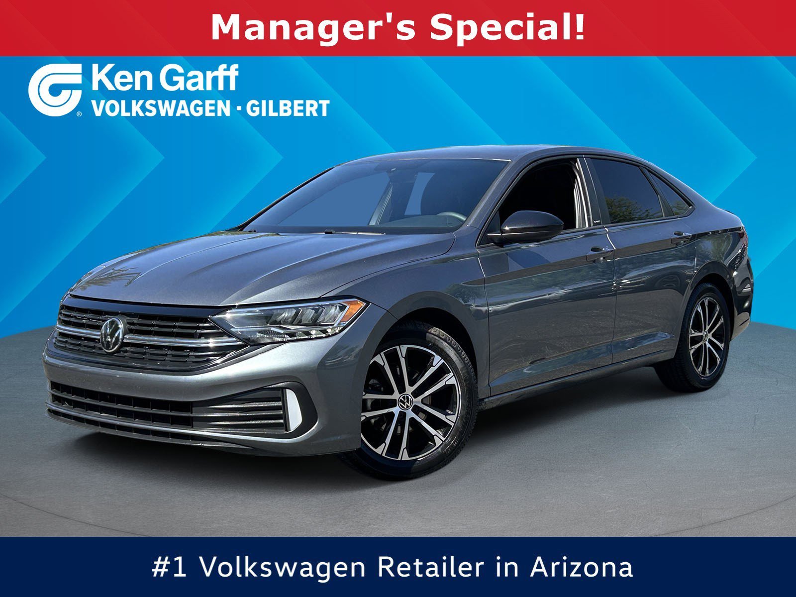 Used 2023 Platinum Gray Metallic Volkswagen Sport image 1