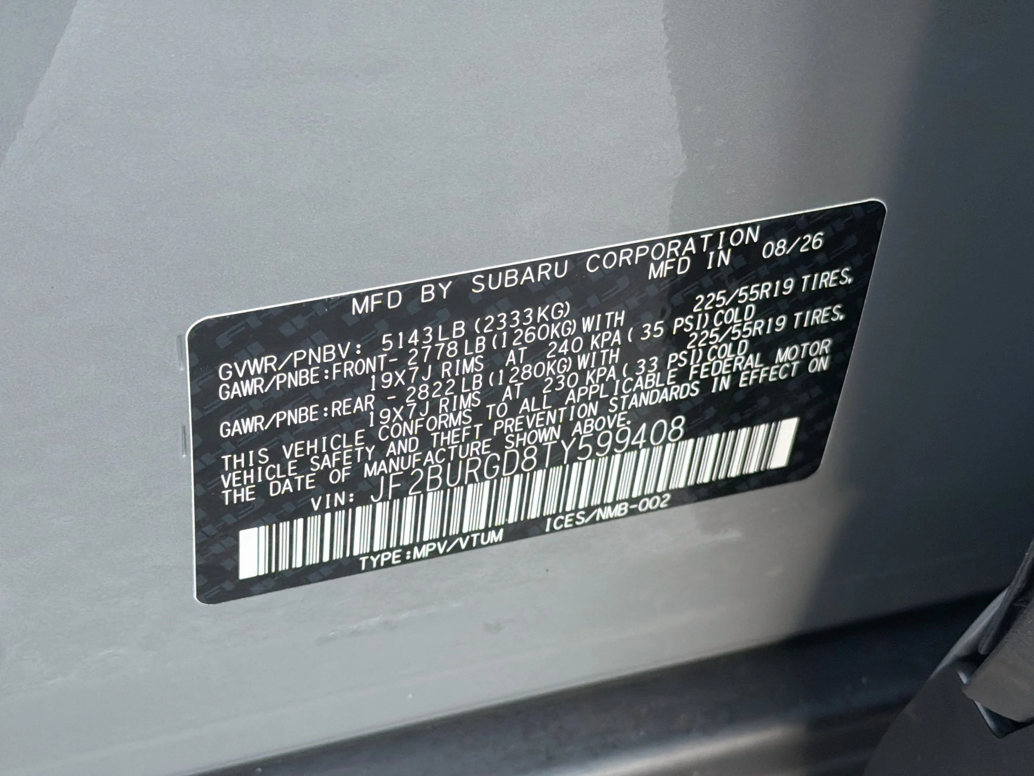 New 2026 River Rock Prl Subaru Limited XT image 43