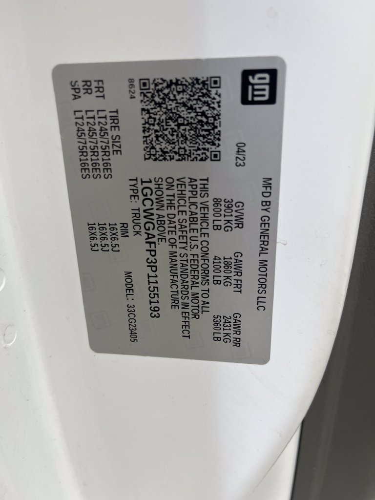 Used 2023 White Chevrolet Work Van image 23