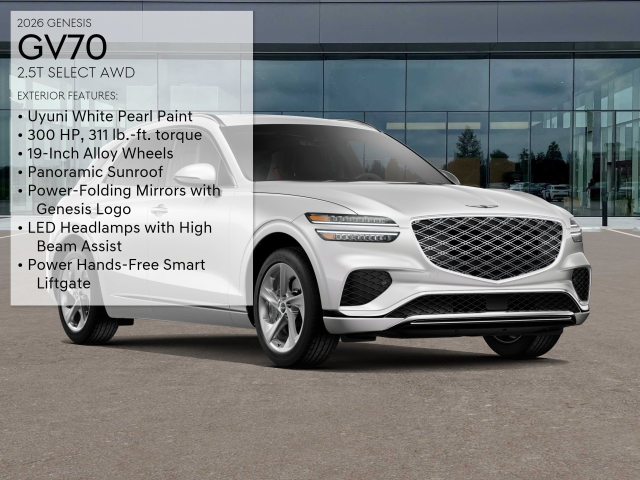 New 2026 White Genesis 2.5T SELECT image 3