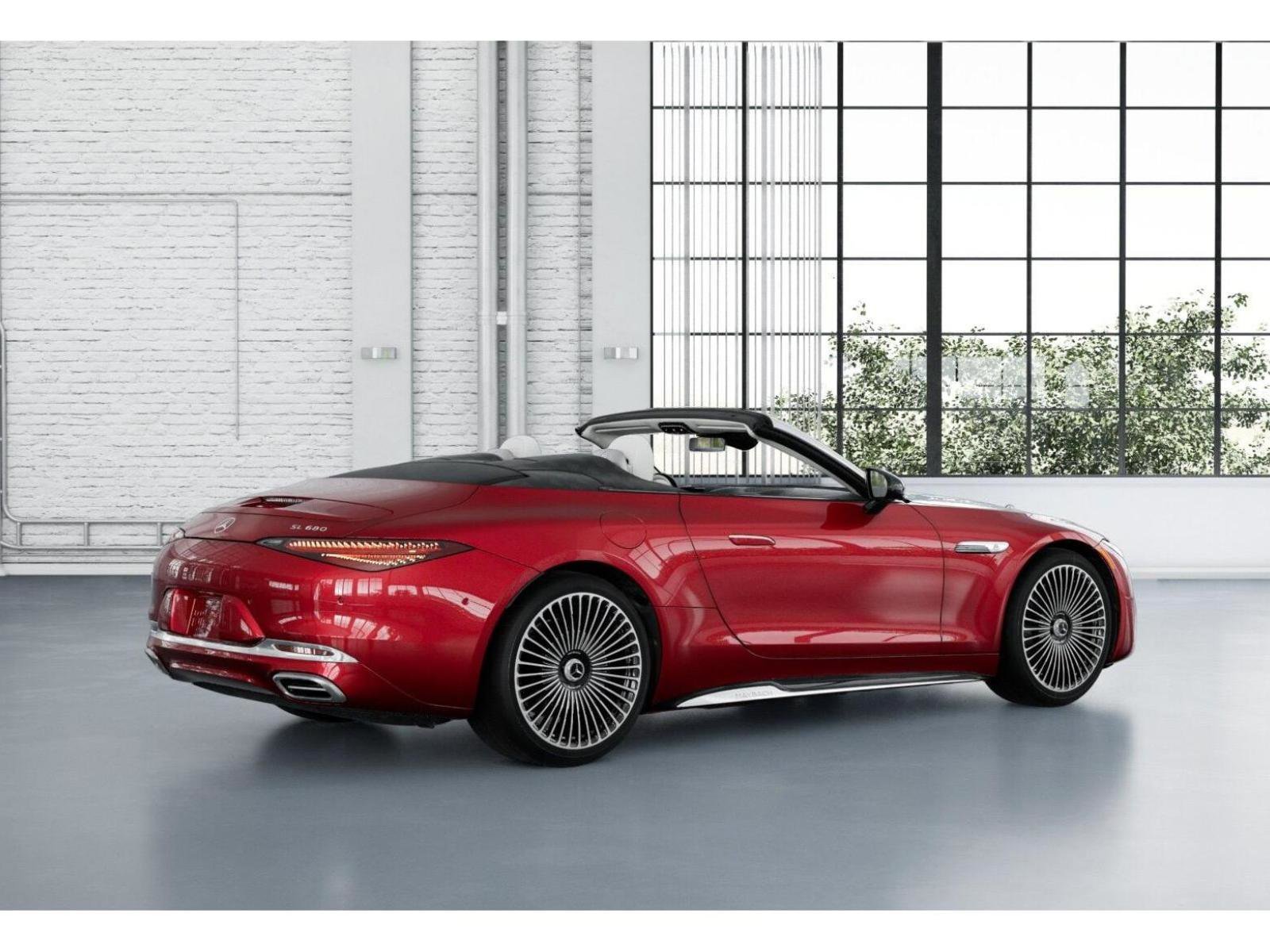 New 2026 MANUFAKTUR garnet red metallic (Red Ambiance) Mercedes-Benz Maybach SL 680 Monogram Series image 62