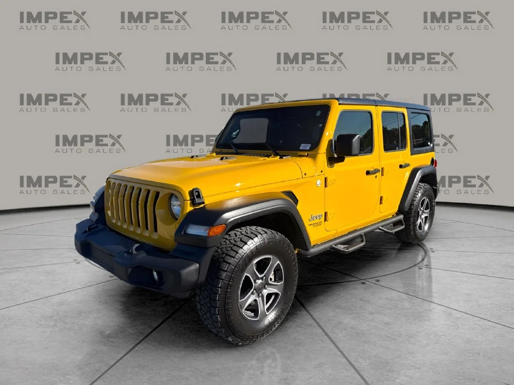 Used 2020 Yellow Jeep Unlimited Sport S image 1