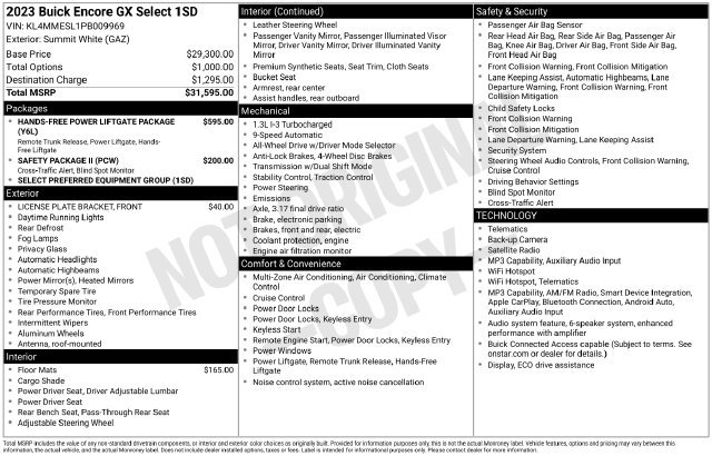 Used 2023 White Buick Select image 24