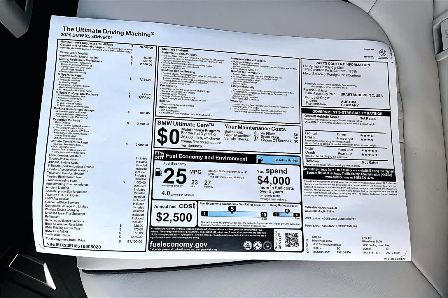 New 2026 Mineral White Metallic BMW xDrive40i image 18