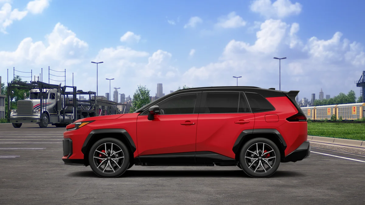 New 2026 Supersonic Red with Midnight Black Metallic roof Toyota GR SPORT image 4