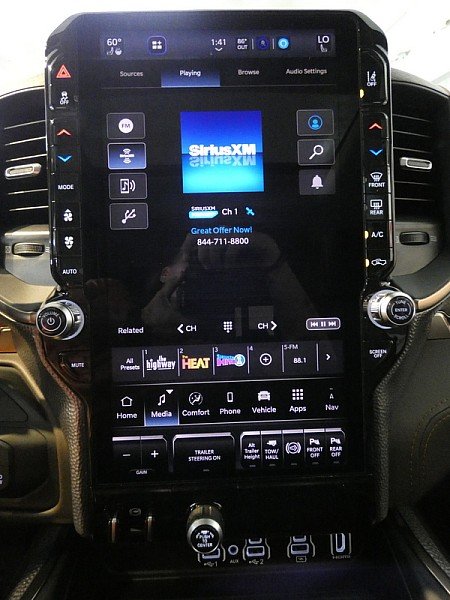 New 2026 Diamond Black Crystal Pearl-Coat Exterior Paint RAM Longhorn Mega Cab 6