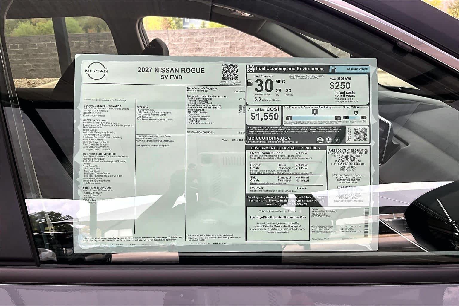 New 2027 Boulder Gray Pearl Nissan SV image 19