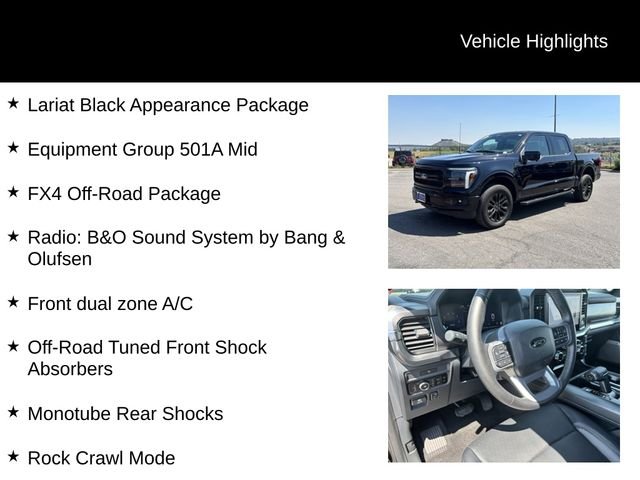 Certified Used 2025 Agate Black Metallic Ford Lariat image 8