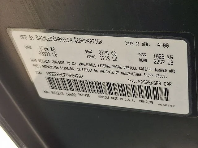 Used 2000 Silver Dodge RT/10 image 26