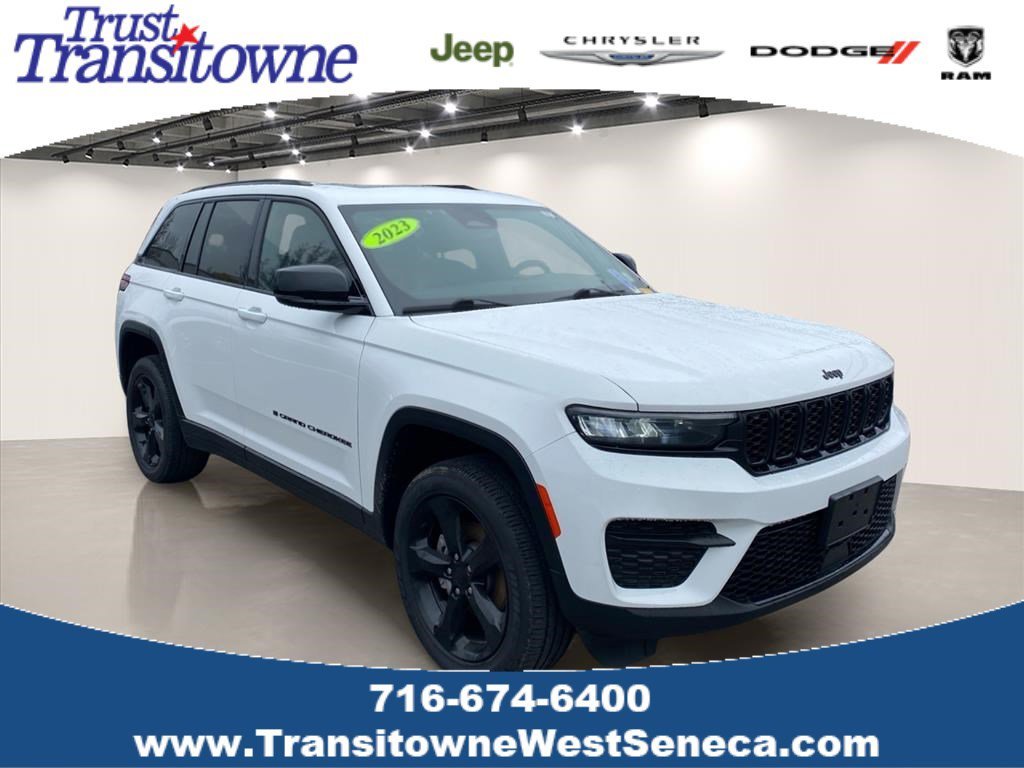 Used 2023 Bright White Clearcoat Jeep Altitude image 1