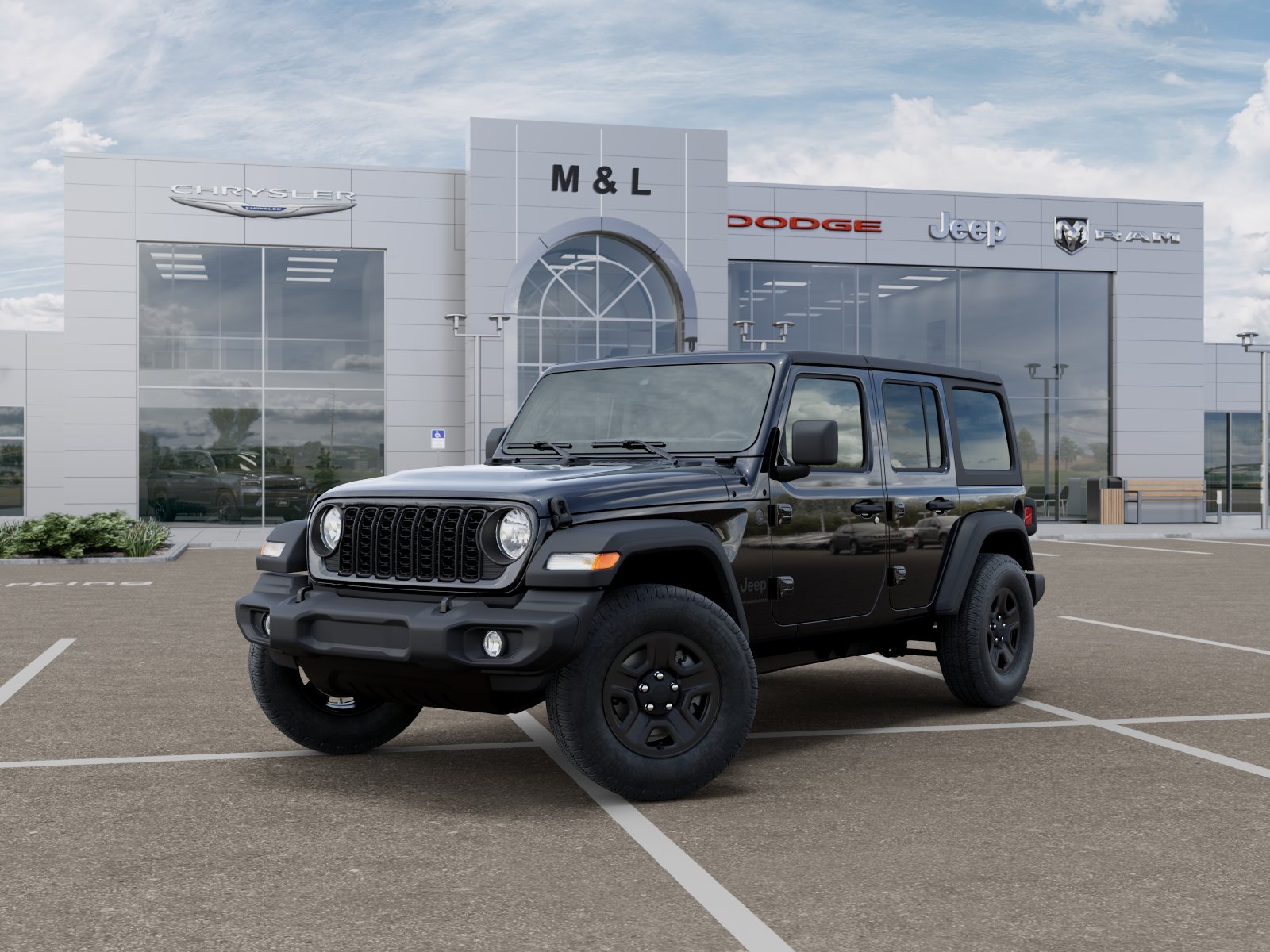 New 2026 Black Clear-Coat Exterior Paint Jeep 4-Door Sport image 21
