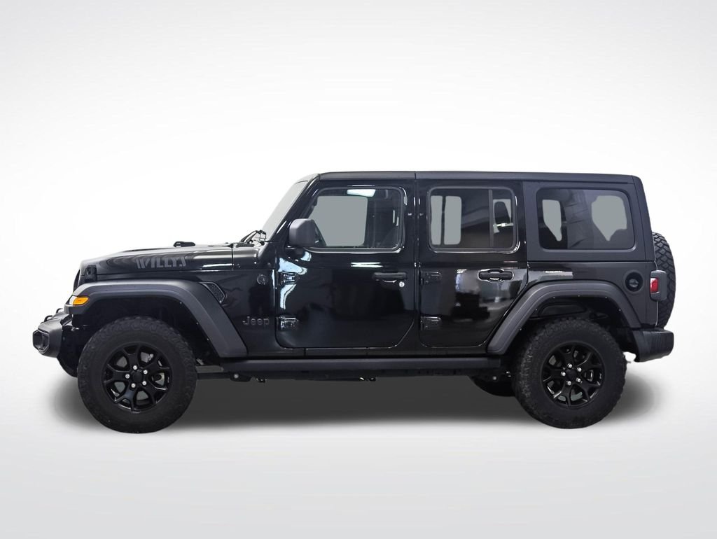 Used 2021 Jeep Wrangler Unlimited Willys with VIN 1C4HJXDN5MW774486 for sale in Minneapolis, Minnesota