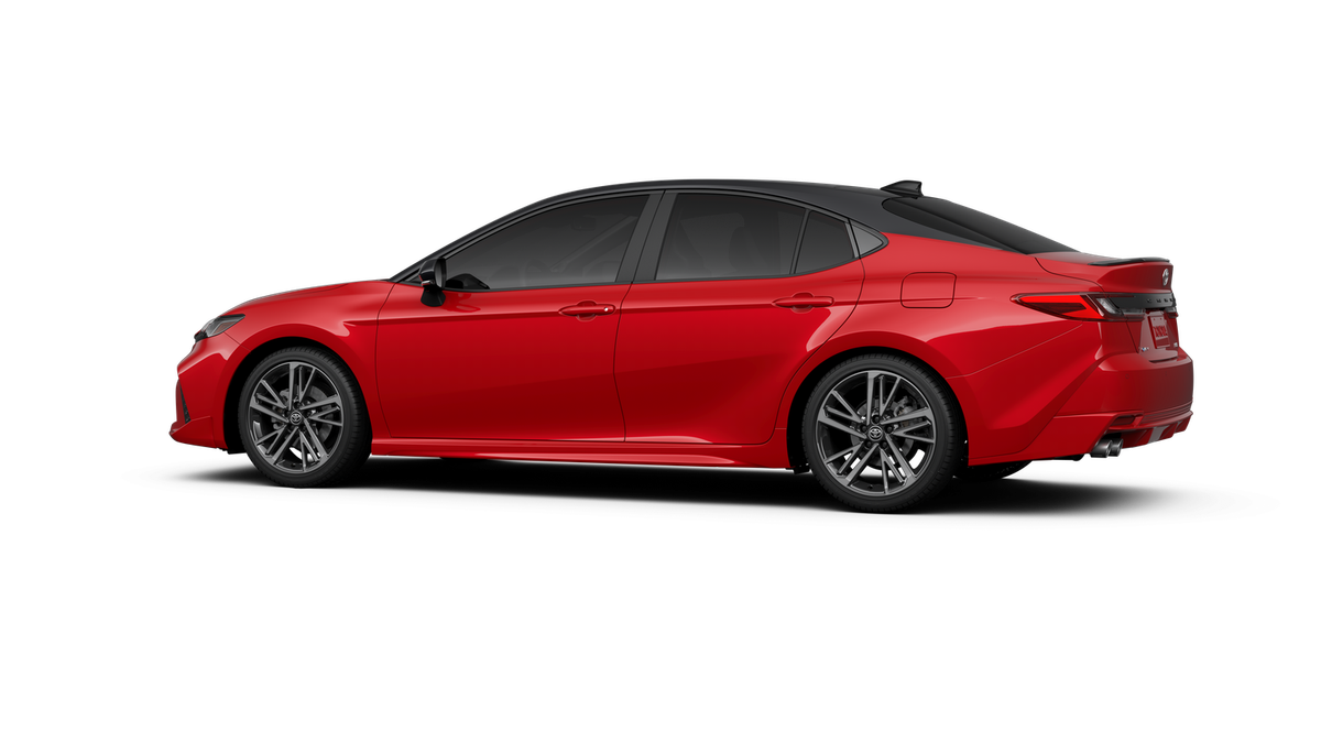 New 2026 Supersonic Red with Midnight Black Metallic roof Toyota XSE image 5
