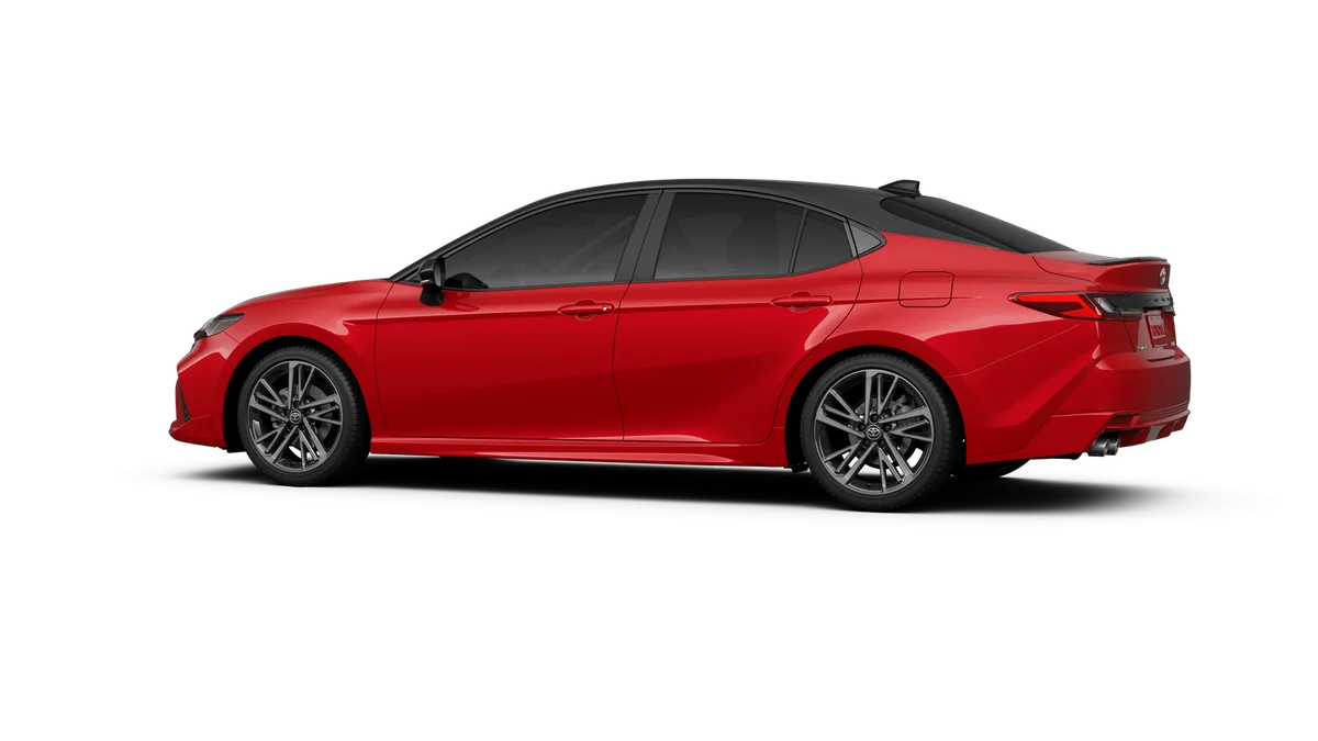 New 2026 Supersonic Red with Midnight Black Metallic roof Toyota XSE image 5