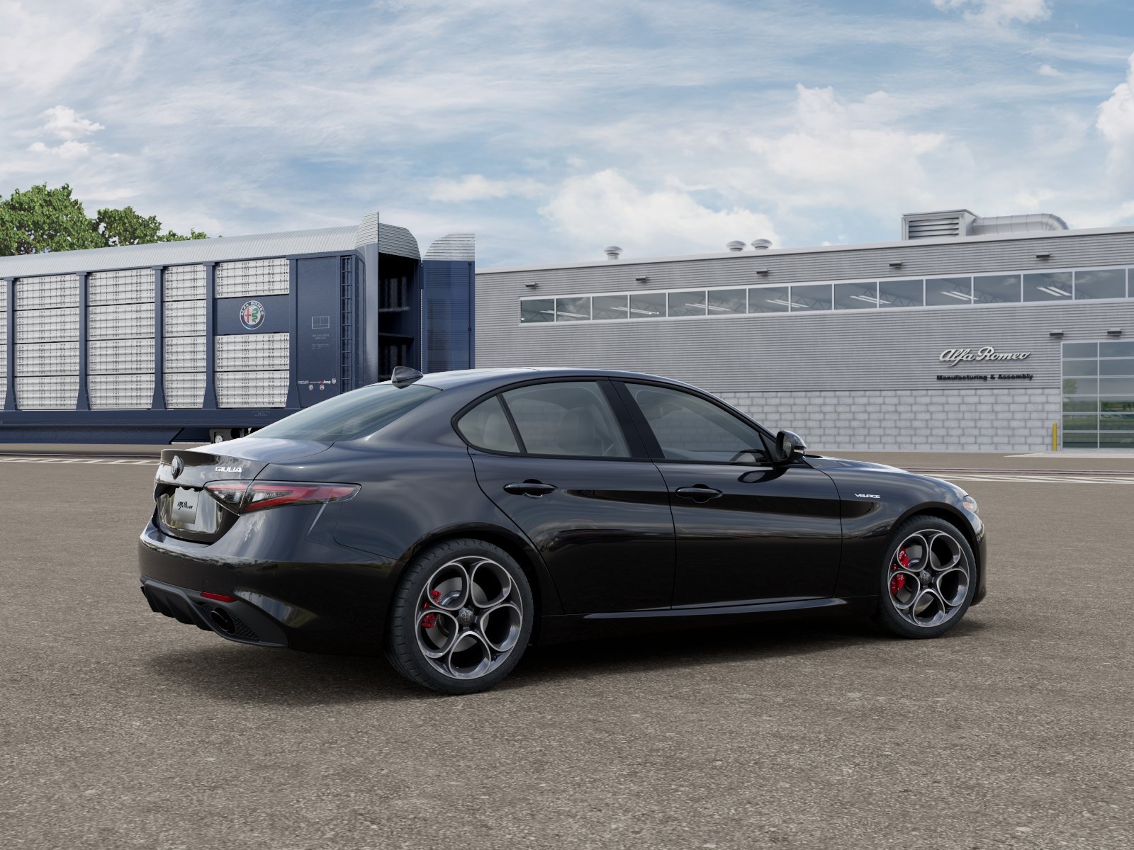 New 2026 Vulcano Black Metallic Exterior Paint Alfa Romeo Base image 2