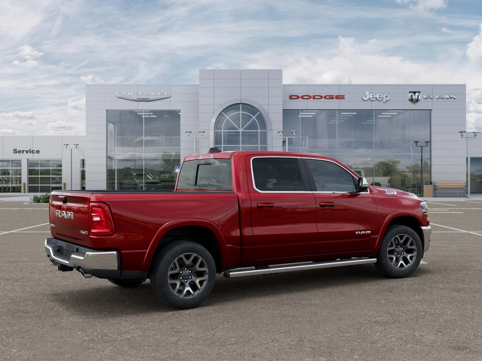 New 2026 Molten Red Pearl-Coat Exterior Paint RAM Laramie image 4