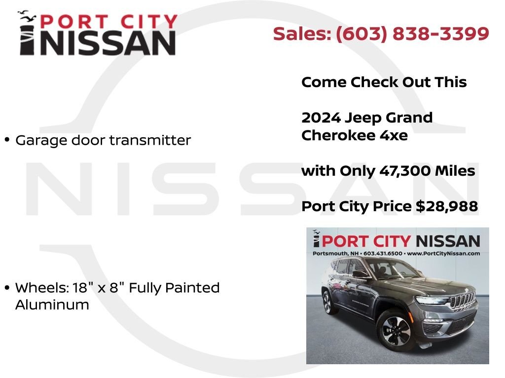 Used 2024 Baltic Gray Metallic Clearcoat Jeep 4xe W/PANORAMIC ROOF & HEATED LEATHER SEATS image 5
