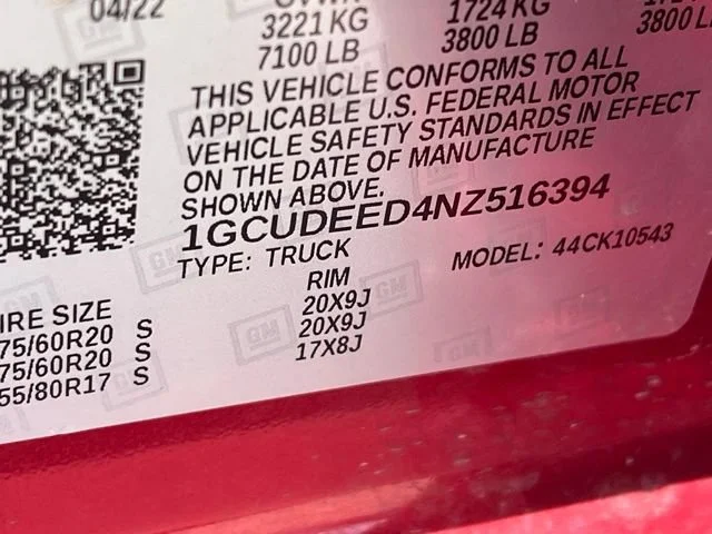 Used 2022 CHERRY RED TINTCOAT Chevrolet RST image 16