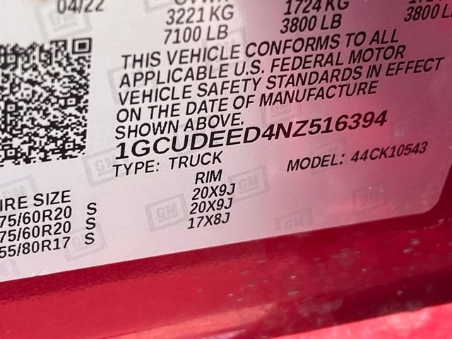 Used 2022 CHERRY RED TINTCOAT Chevrolet RST image 16