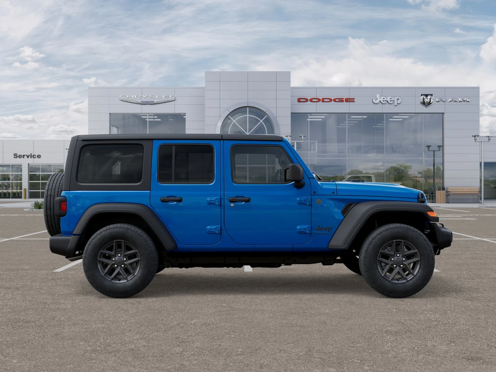 New 2025 Hydro Blue Pearl-Coat Exterior Paint Jeep Sport S image 52