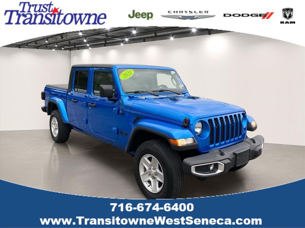 Used 2021 Hydro Blue Pearlcoat Jeep Sport S image 1