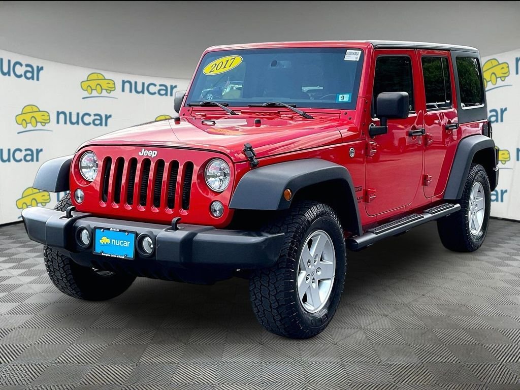 Used 2017 Red Jeep Unlimited Sport image 3
