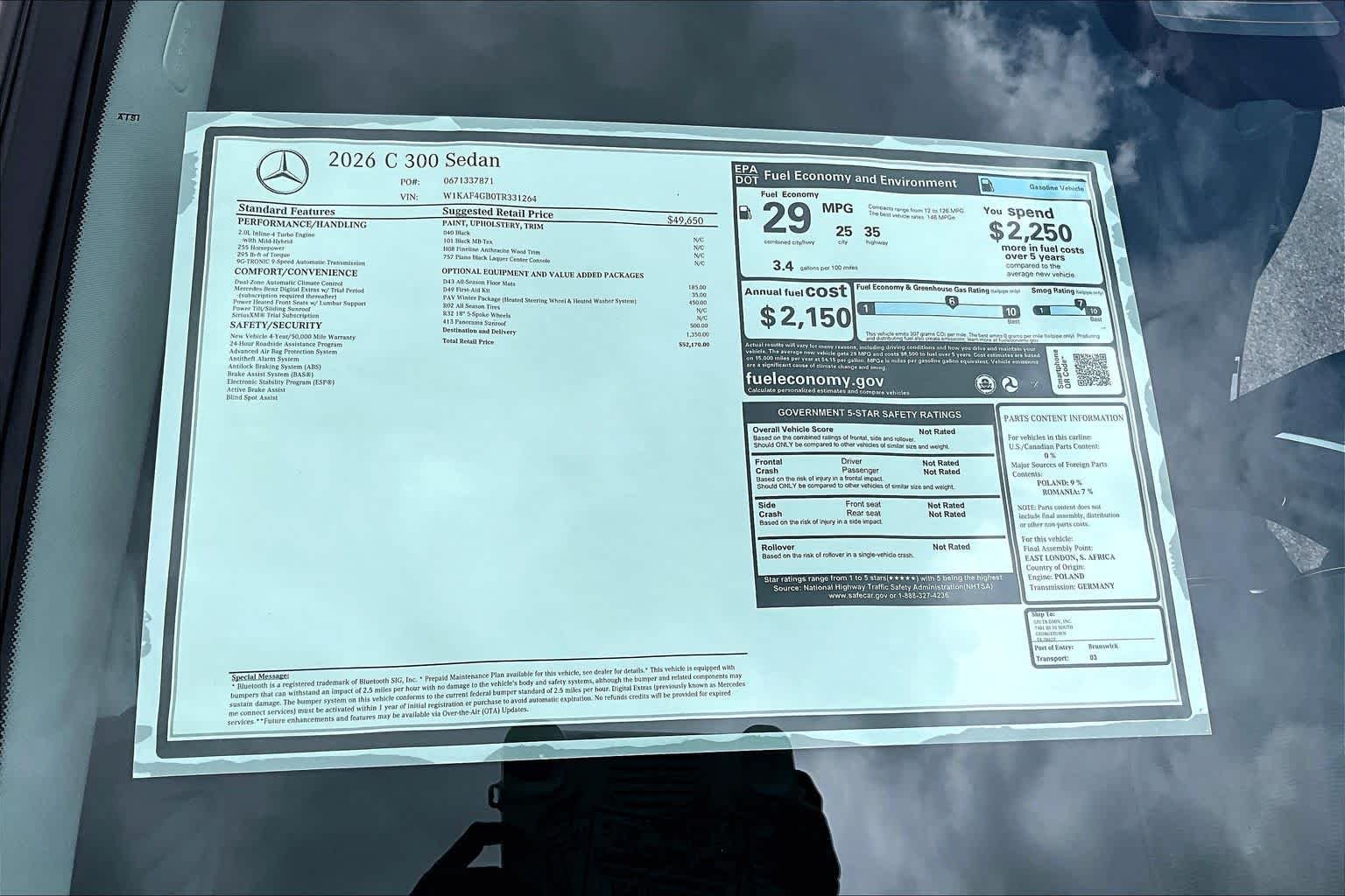 New 2026 Black Mercedes-Benz C 300 image 21