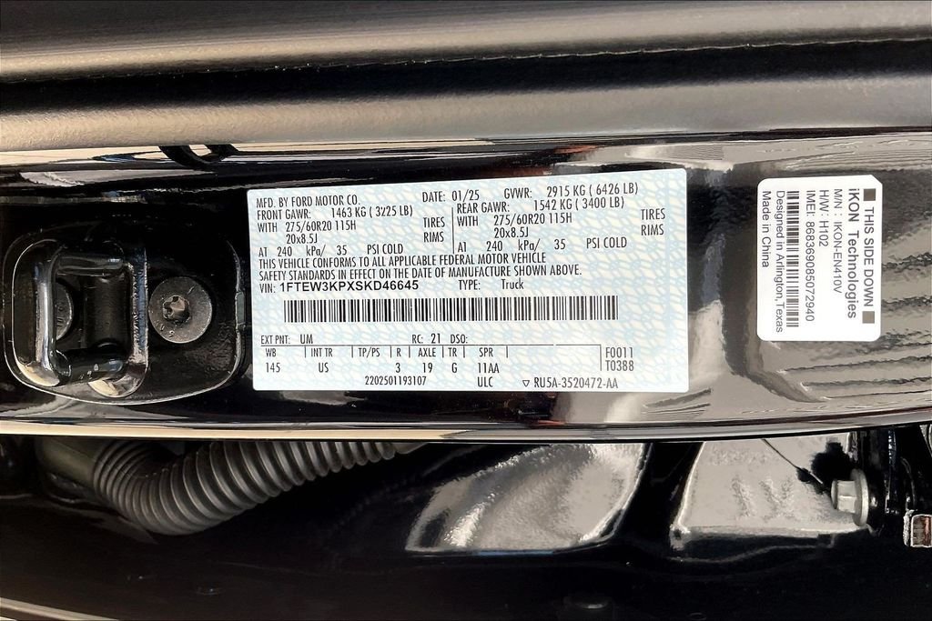 Certified Used 2025 Black Metallic Ford XLT image 20