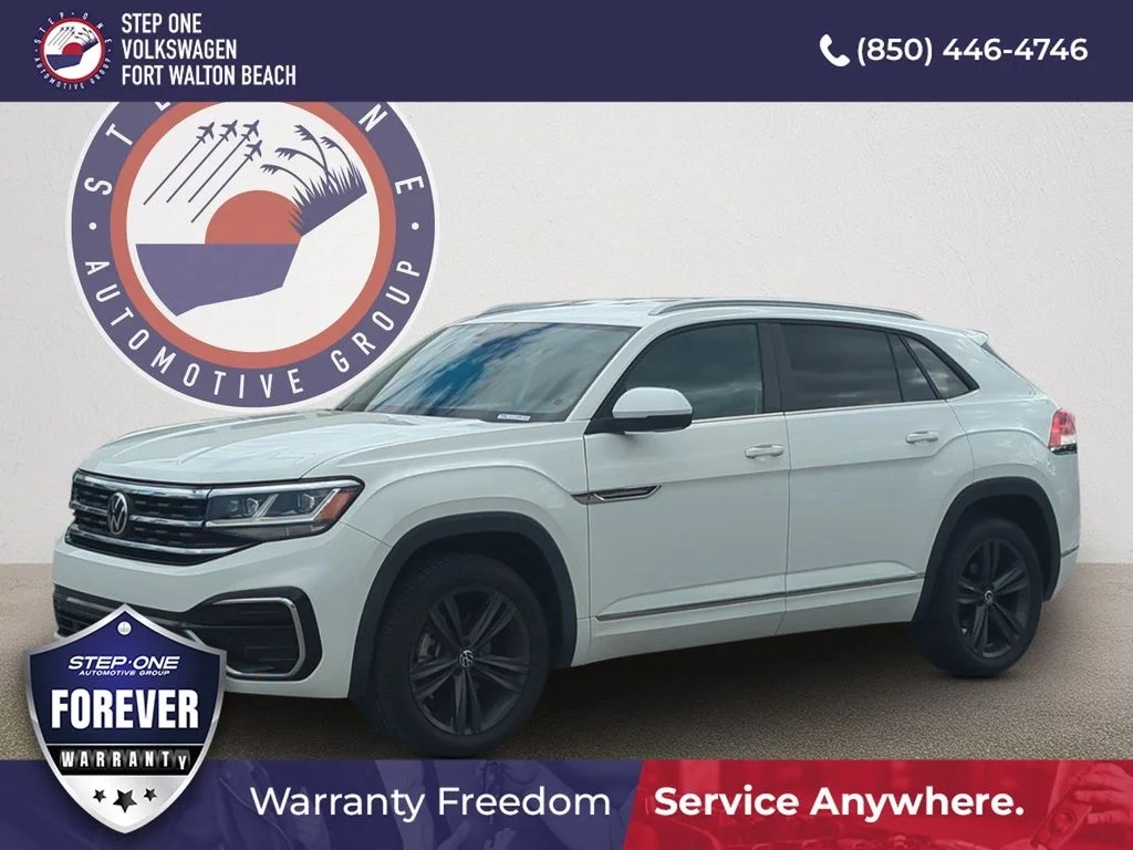 Used 2021 White Volkswagen 3.6L V6 SE w/Technology R-Line image 1