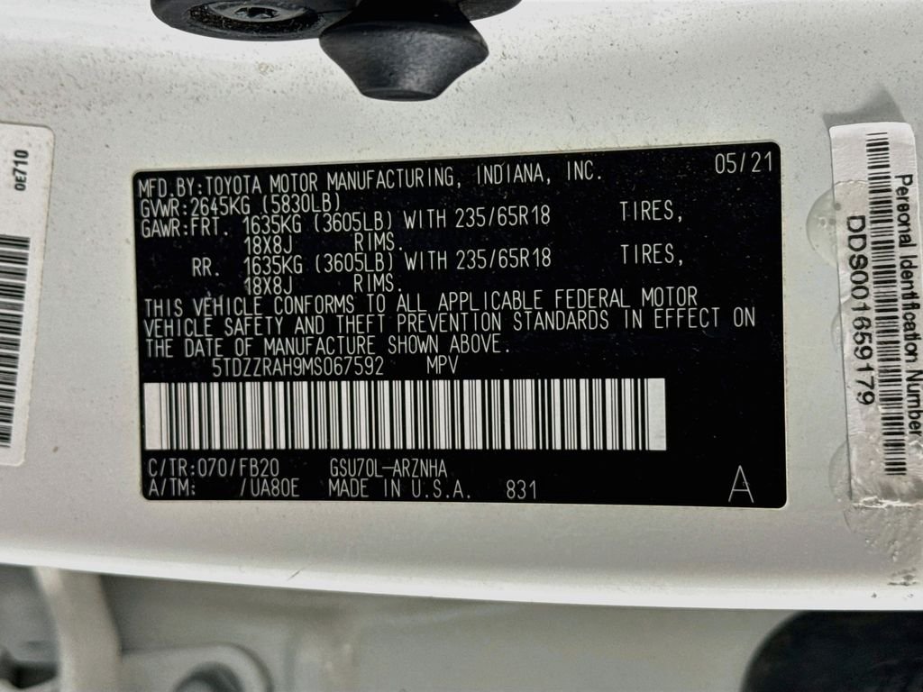 Used 2021 Blizzard Pearl Toyota LE image 36