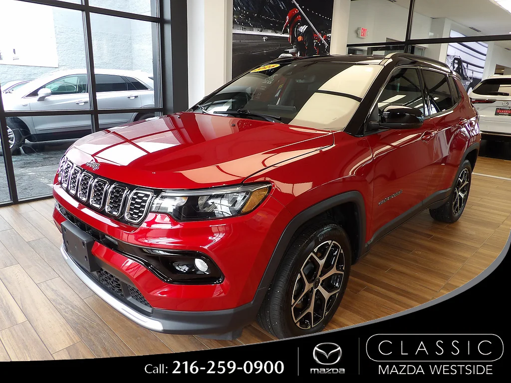 Used 2025 Red Hot Pearl Coat Jeep Limited image 1