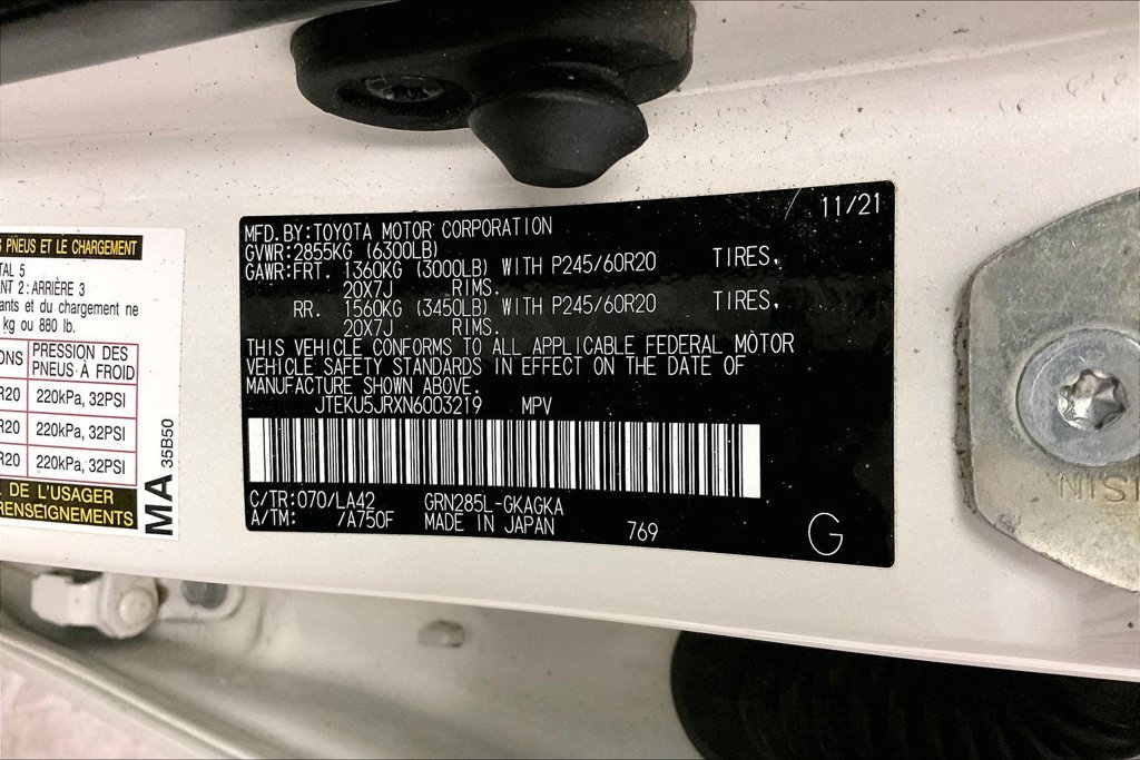 Used 2022 White Toyota Limited image 39