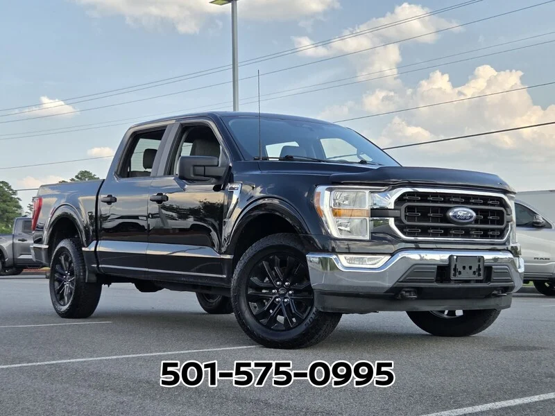 Used 2022 Agate Black Metallic FORD XLT 4WD SUPERCREW 5.5