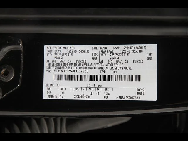 Used 2018 Shadow Black Ford XLT image 52