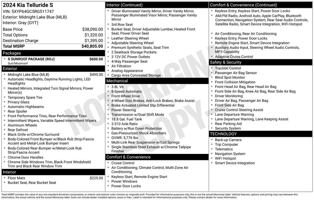 Used 2024 Black Kia S image 8