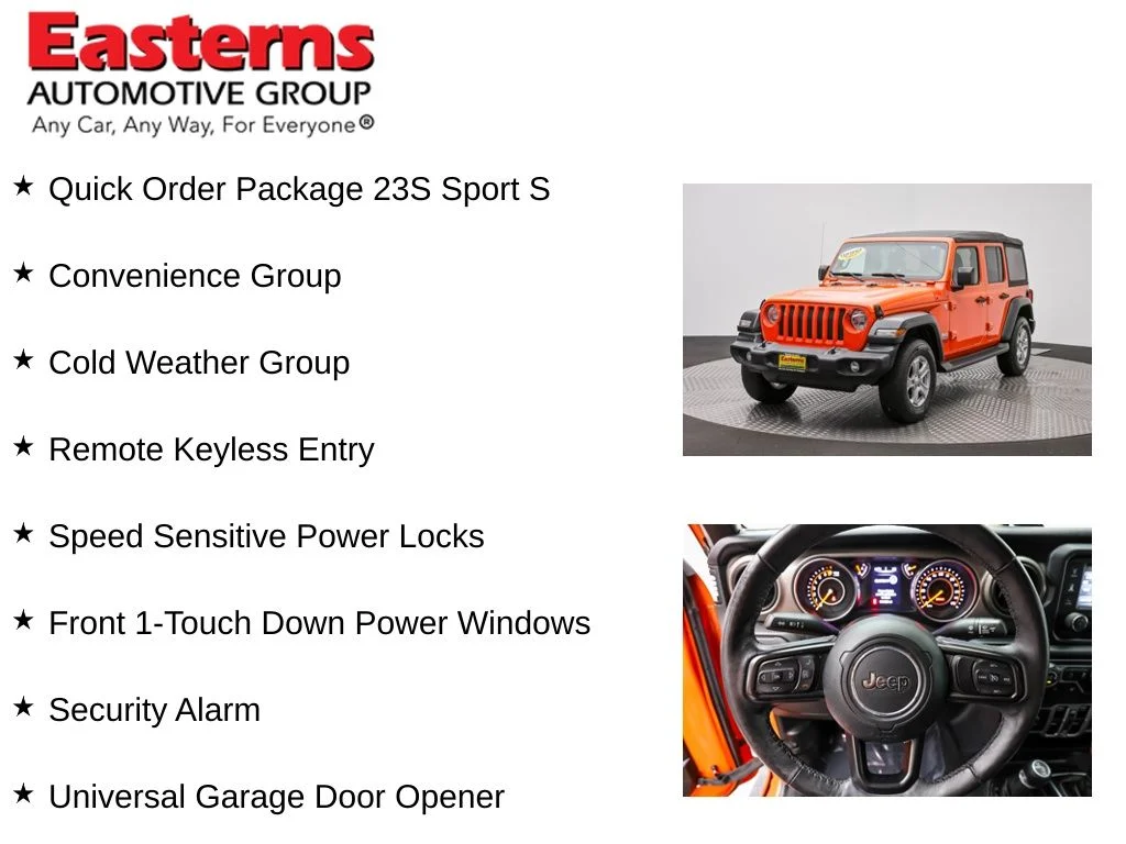 Used 2018 Orange Jeep Unlimited Sport S image 11